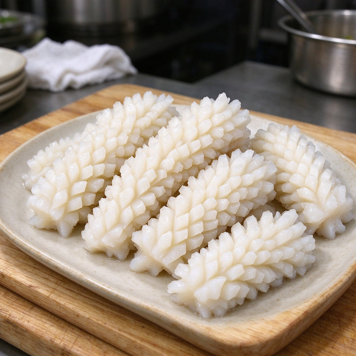 Premium Cross Scored Squid Pieces